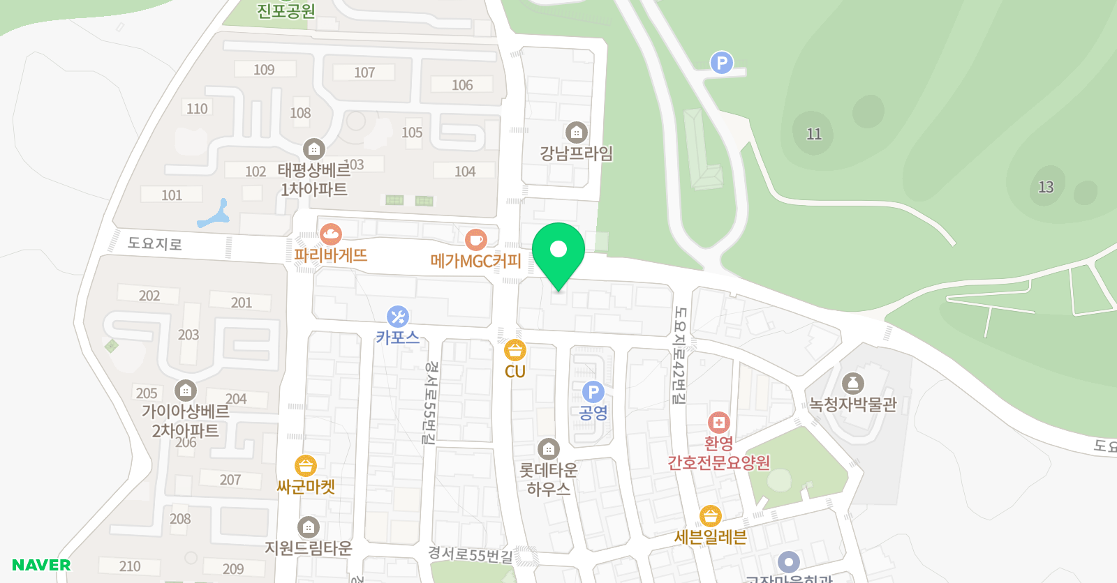 YBM잉글루 경서제1캠퍼스 위치