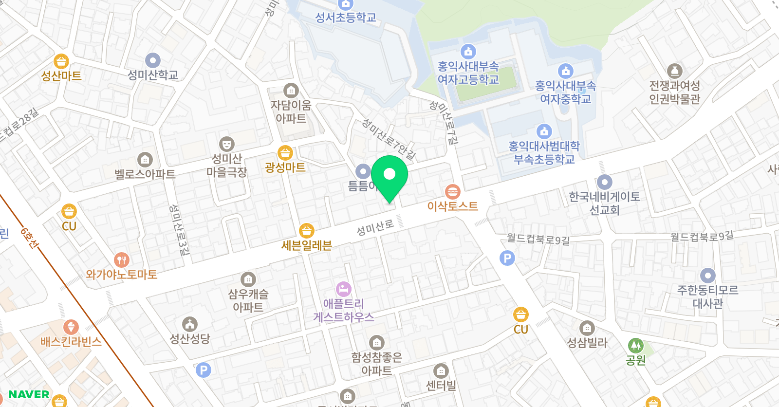 창작숲 미술학원 위치