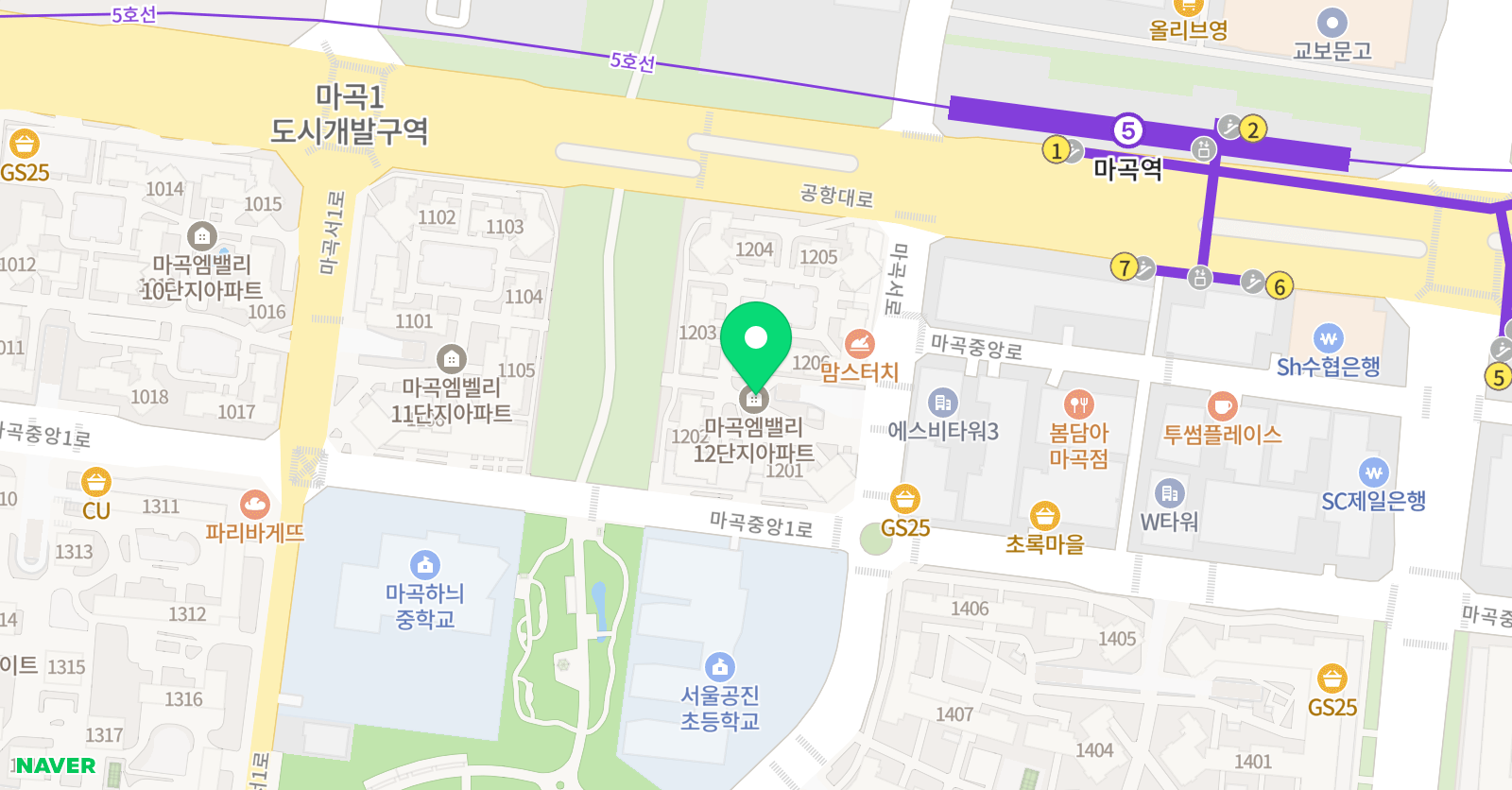 예원 음악학원 마곡동 위치