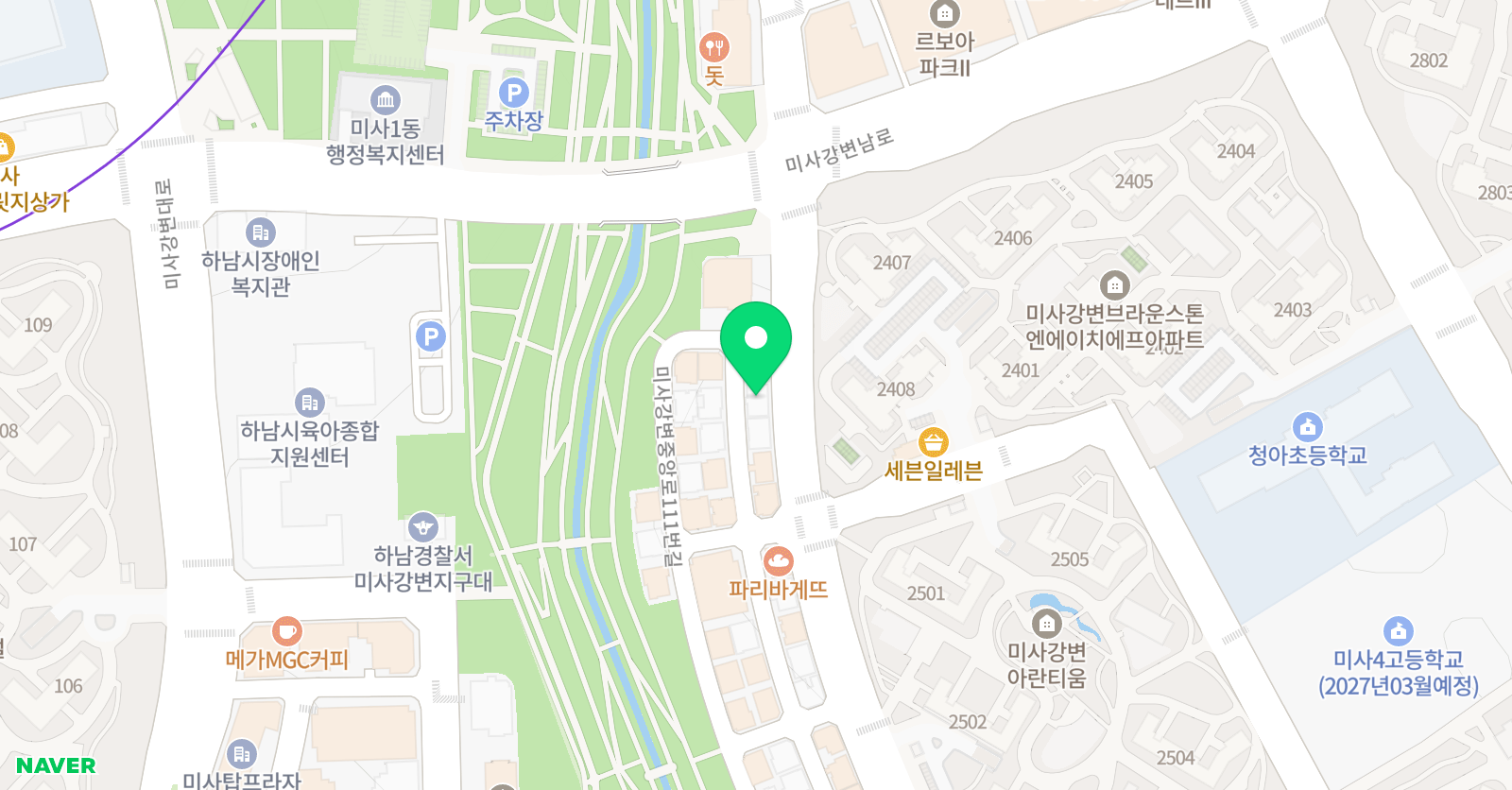 리딩메이트 독서논술교습소 미사청아초점 위치