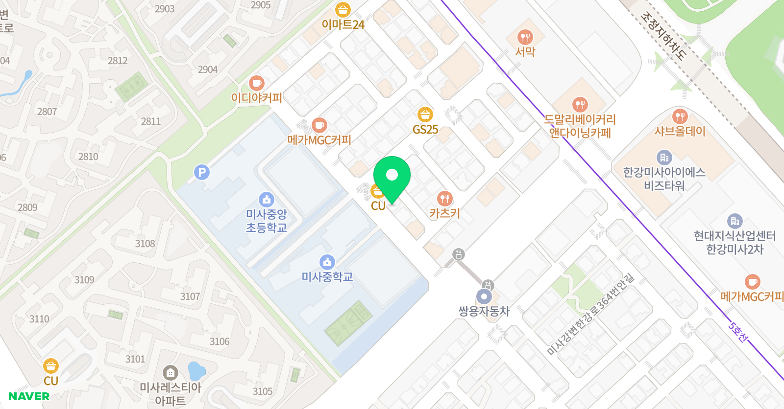 나무와숲 영수학원 위치