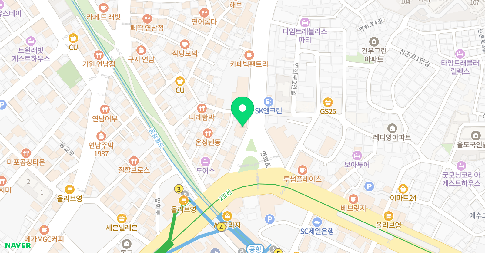 C&C 미술학원 홍대앞 캠퍼스 위치