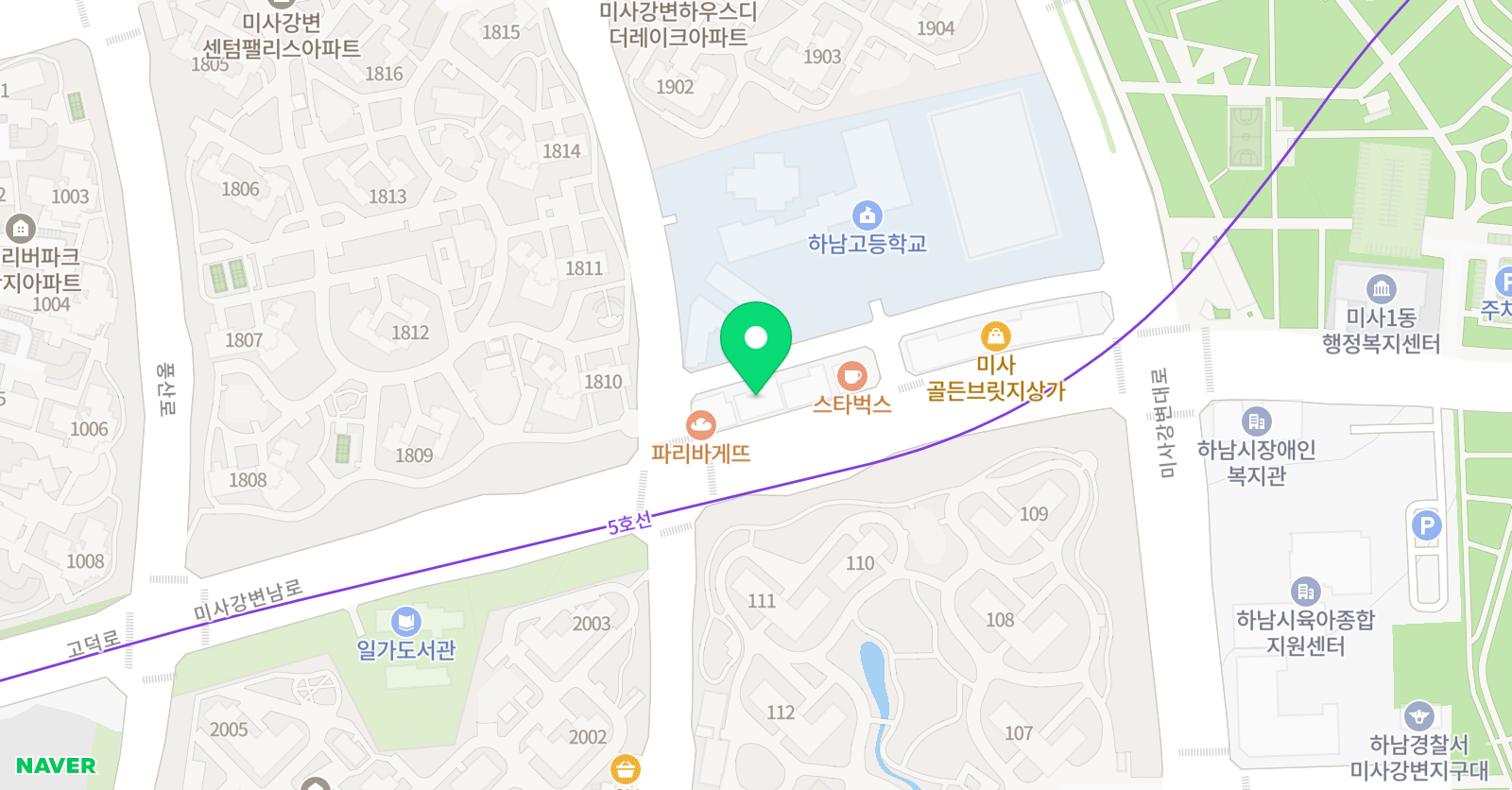 일리 수학학원 미사 위치