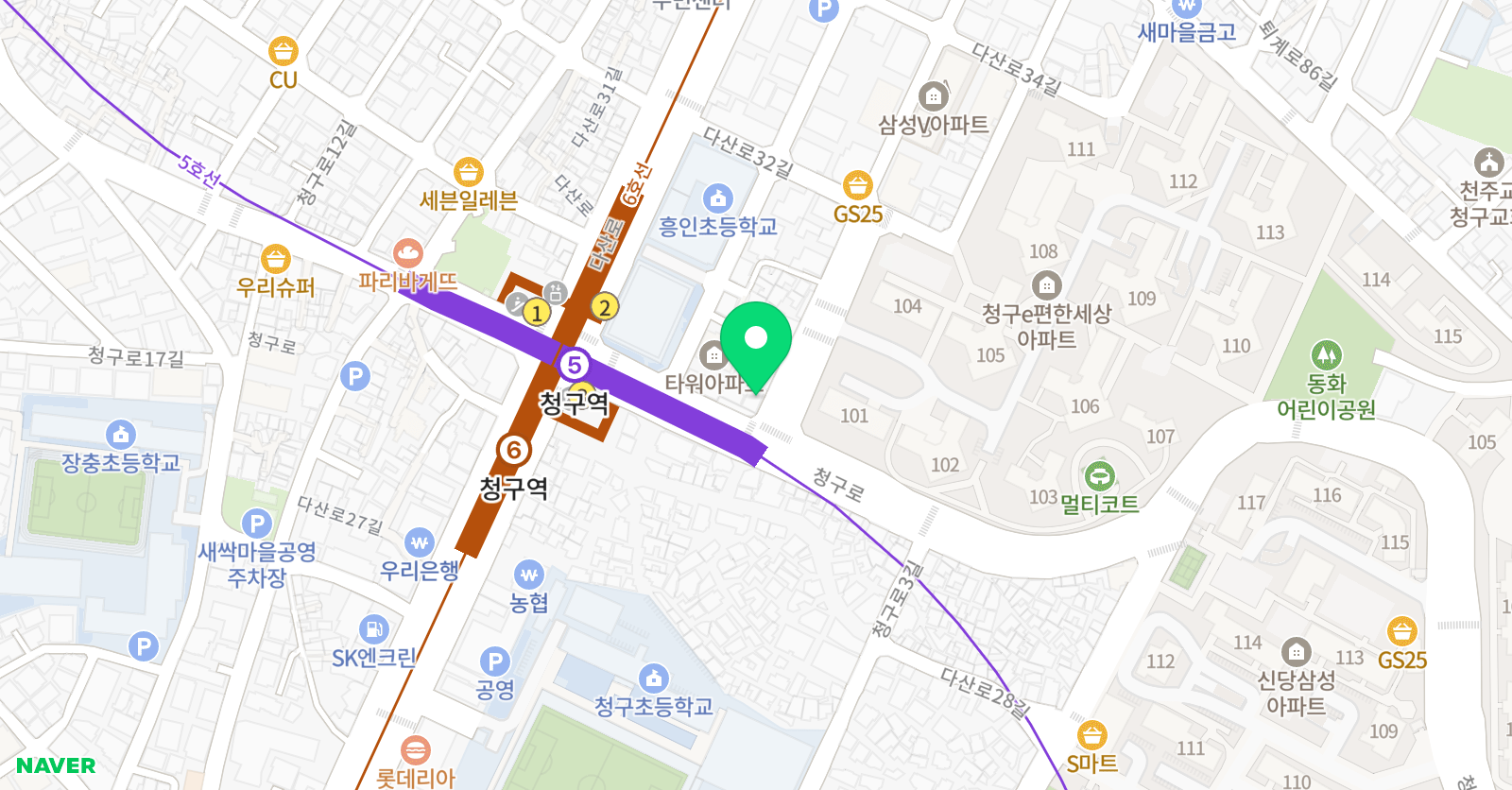 링키영어 청구점 위치