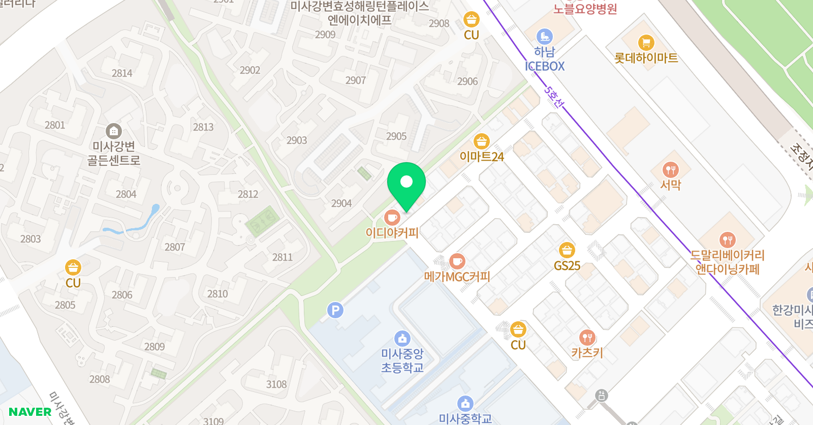 뮤엠영어 이엠플러스 학원 위치