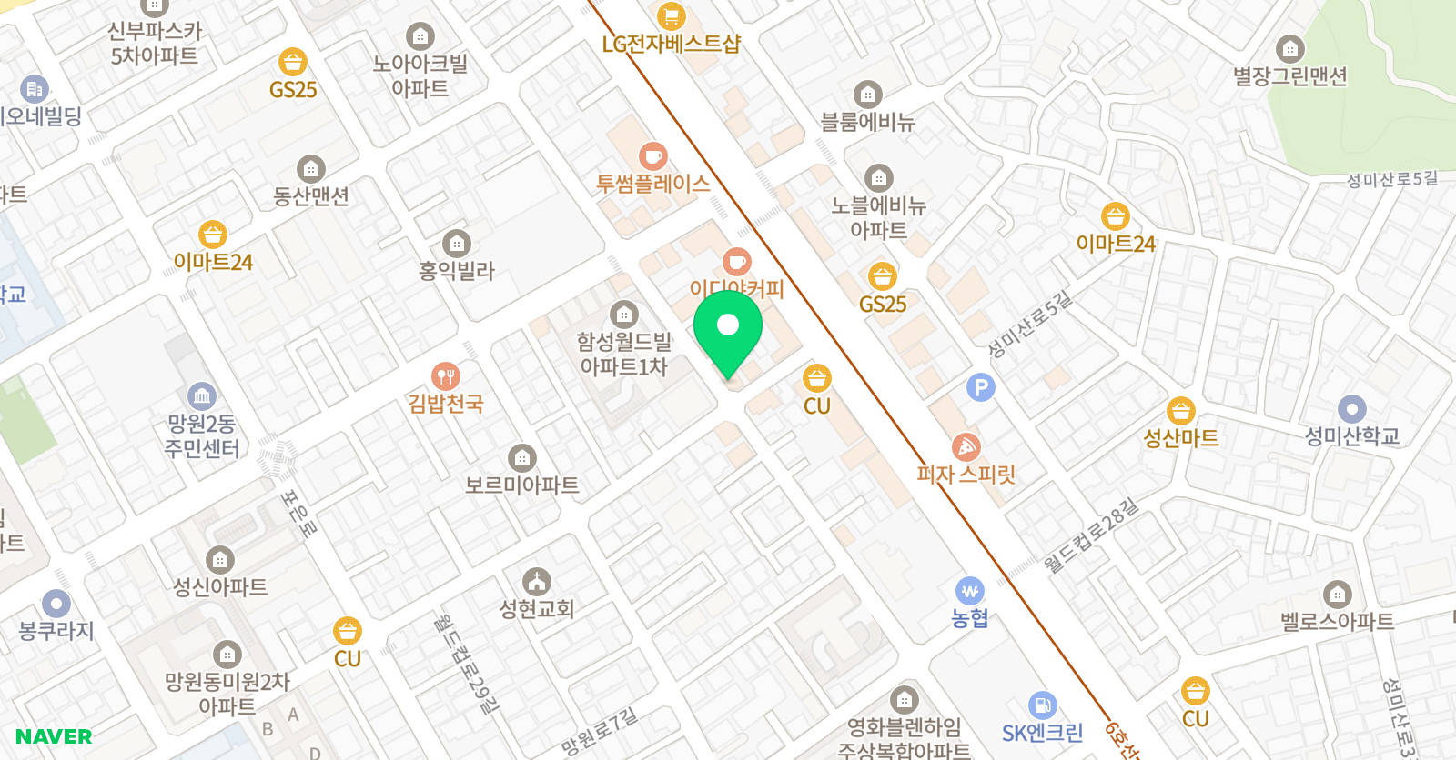 WON 실용음악학원 위치
