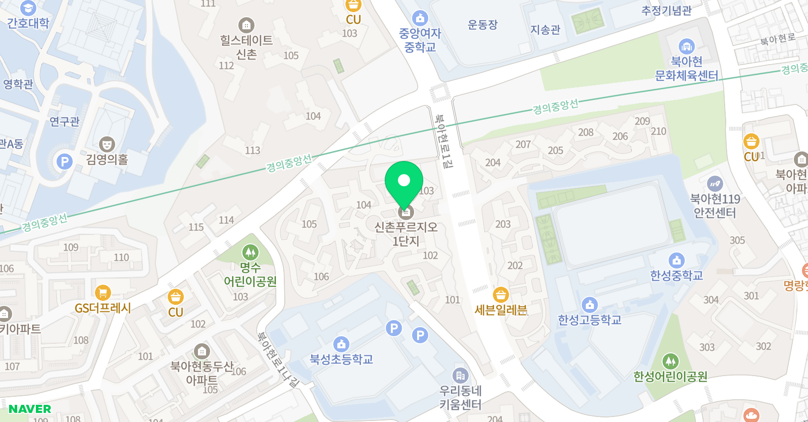 창의숲 수학 위치