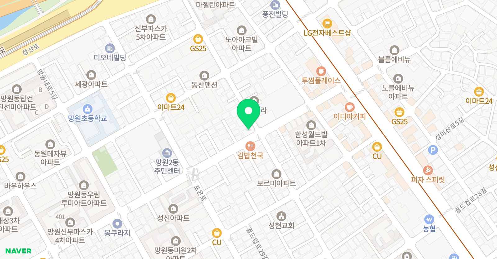 이투스 수학학원 망원점 위치