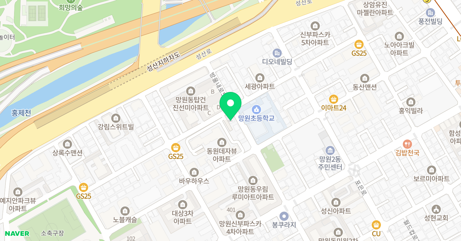 수학 마루학원 위치