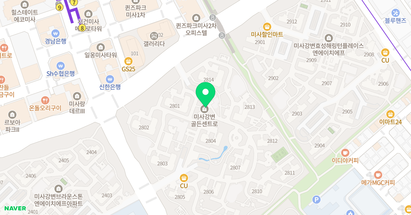 푸르넷 공부방 미사중앙초 위치