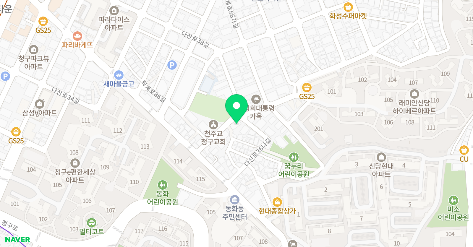GnB 육사종합학원 위치