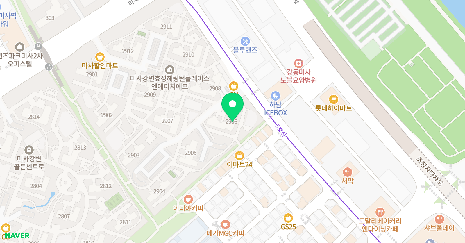 아소비 공부방 하남 미사29단지점 위치