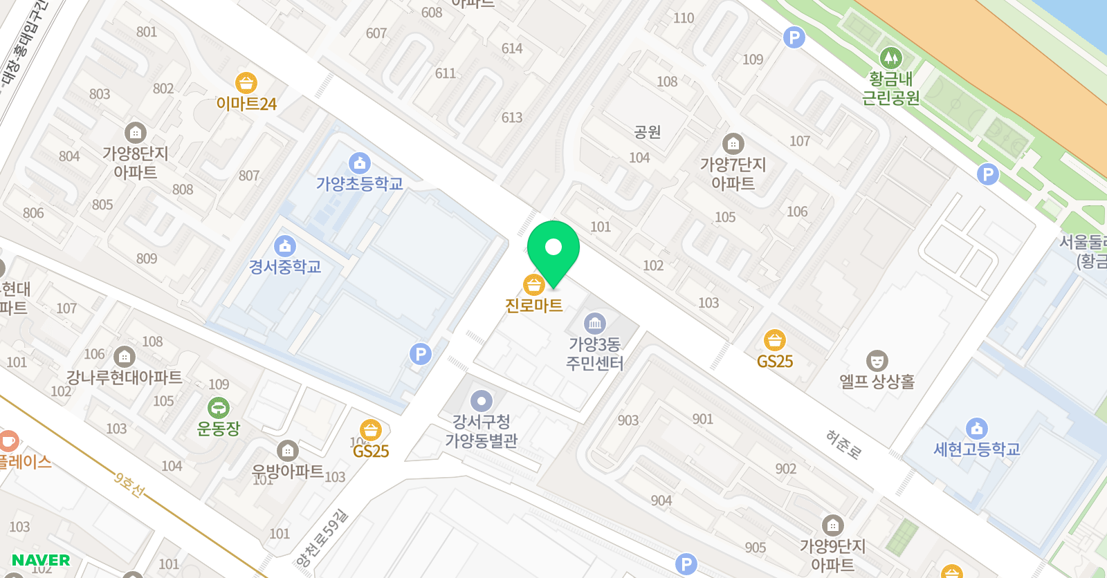 기준 학원 위치