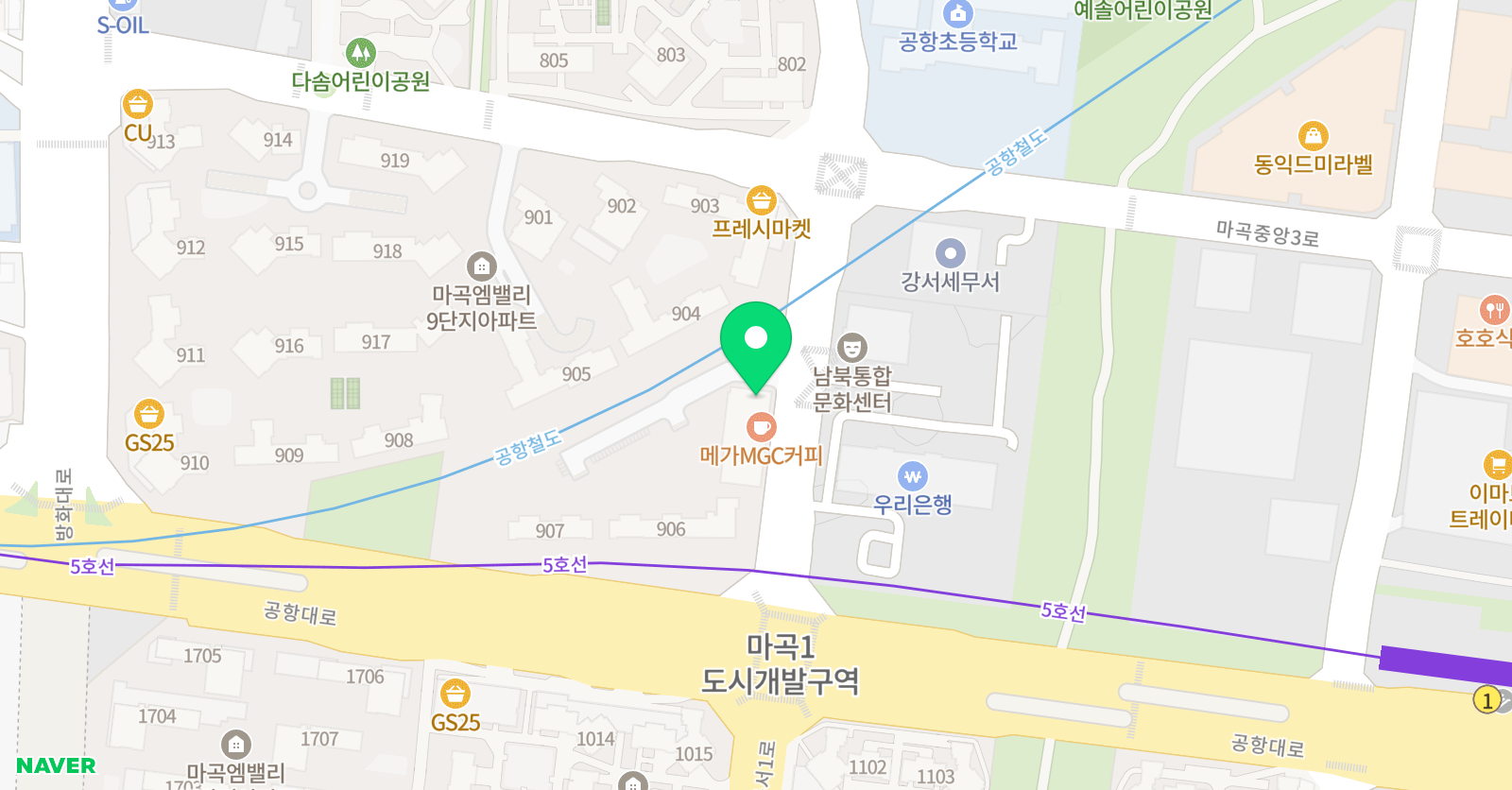생각그루 학원 위치