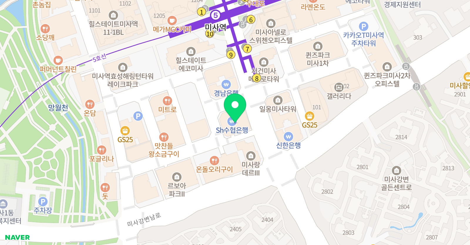 리드인 독서논술 미사역점 위치