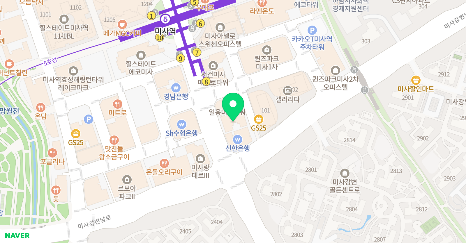 영수전문배움 학원 위치