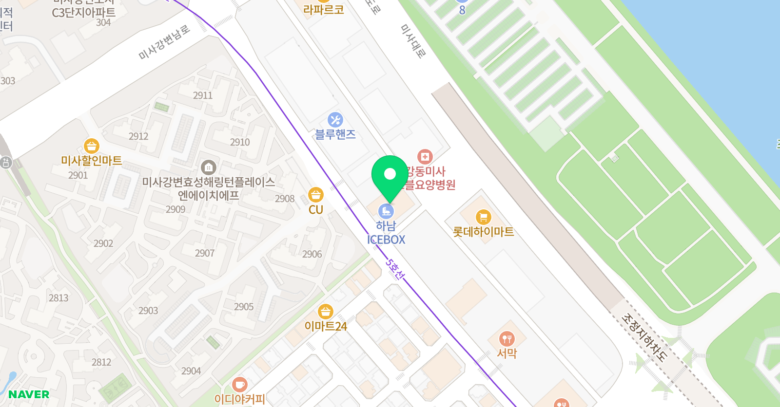 타이거샥스 아이스하키 하남지점 위치
