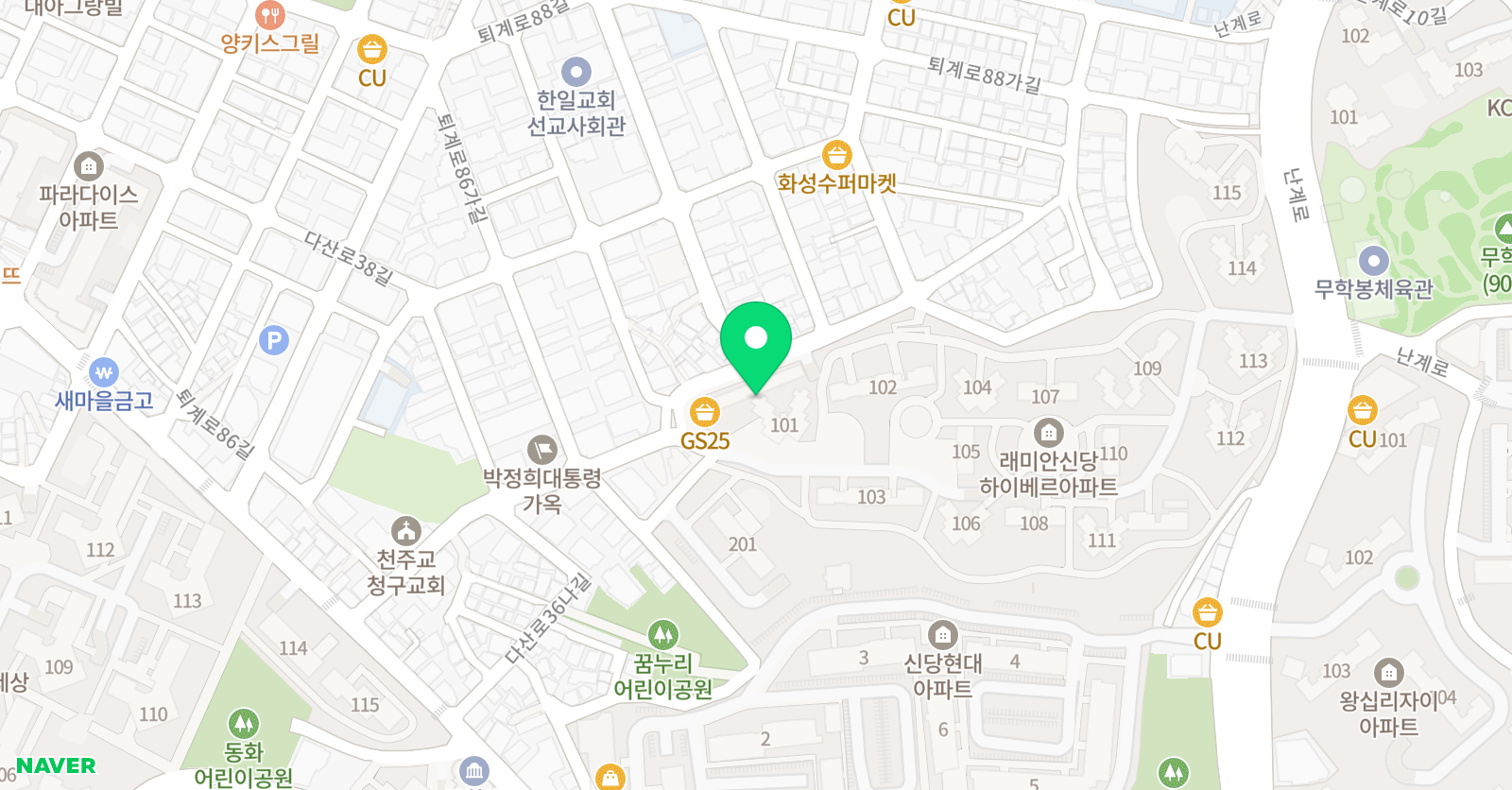 스마트해법 수학 신당래미안하이베르점 위치