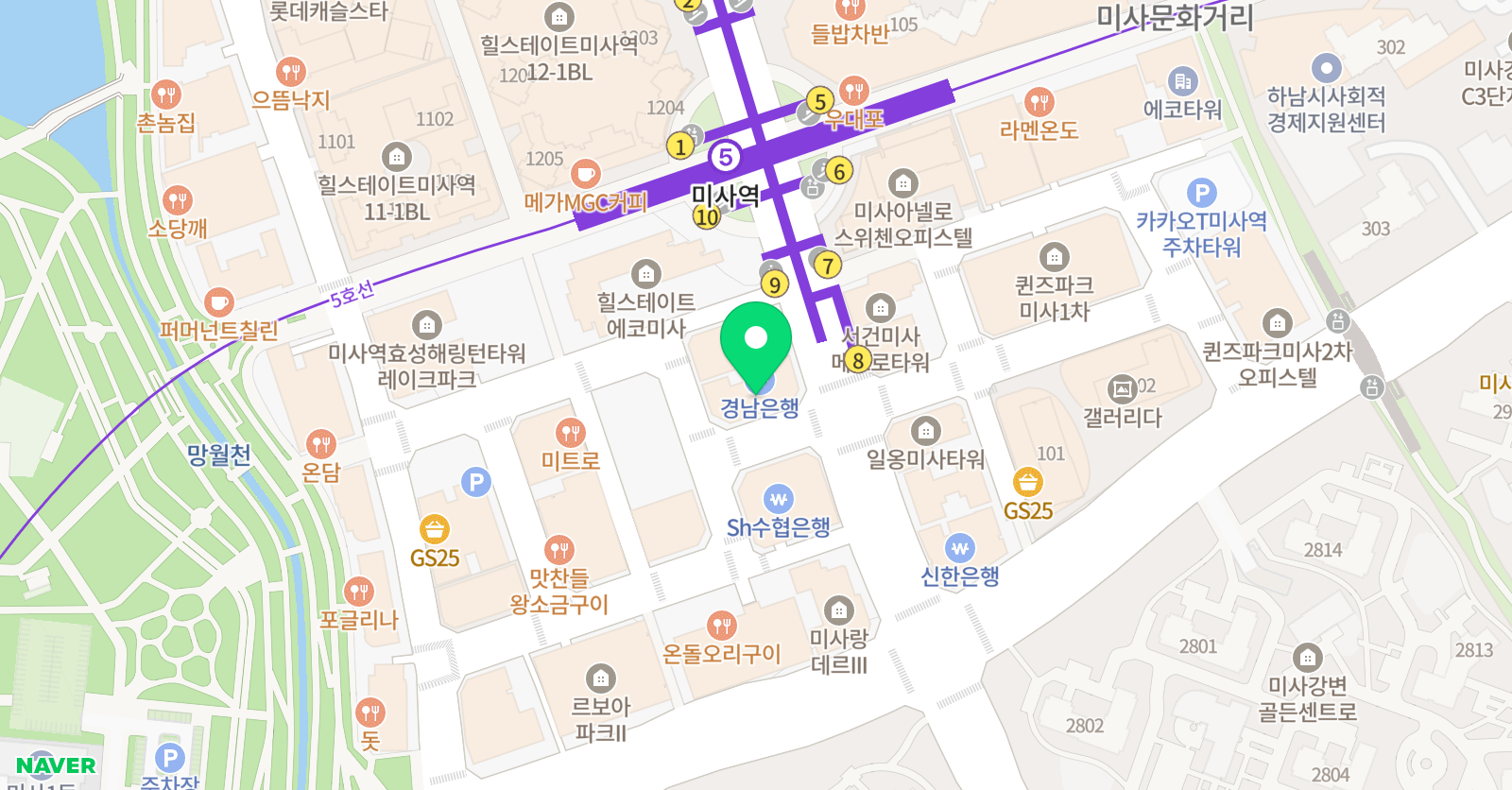푸르넷 공부방 하남지점 위치