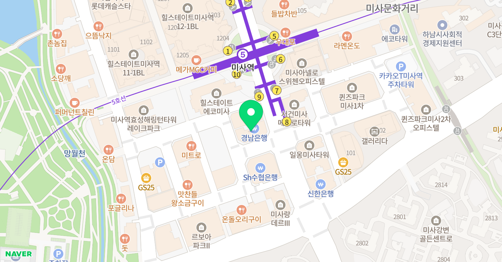 와일드비트뮤직아카데미 하남미사 본점 위치