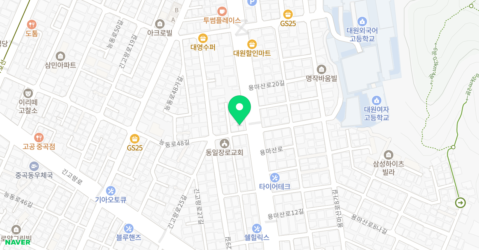 빛샘 국어독서논술학원 위치