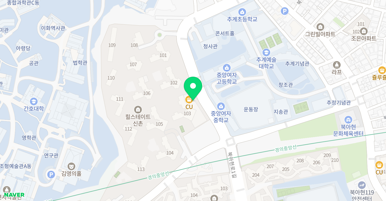 유니팝 서대문북아현센터 위치