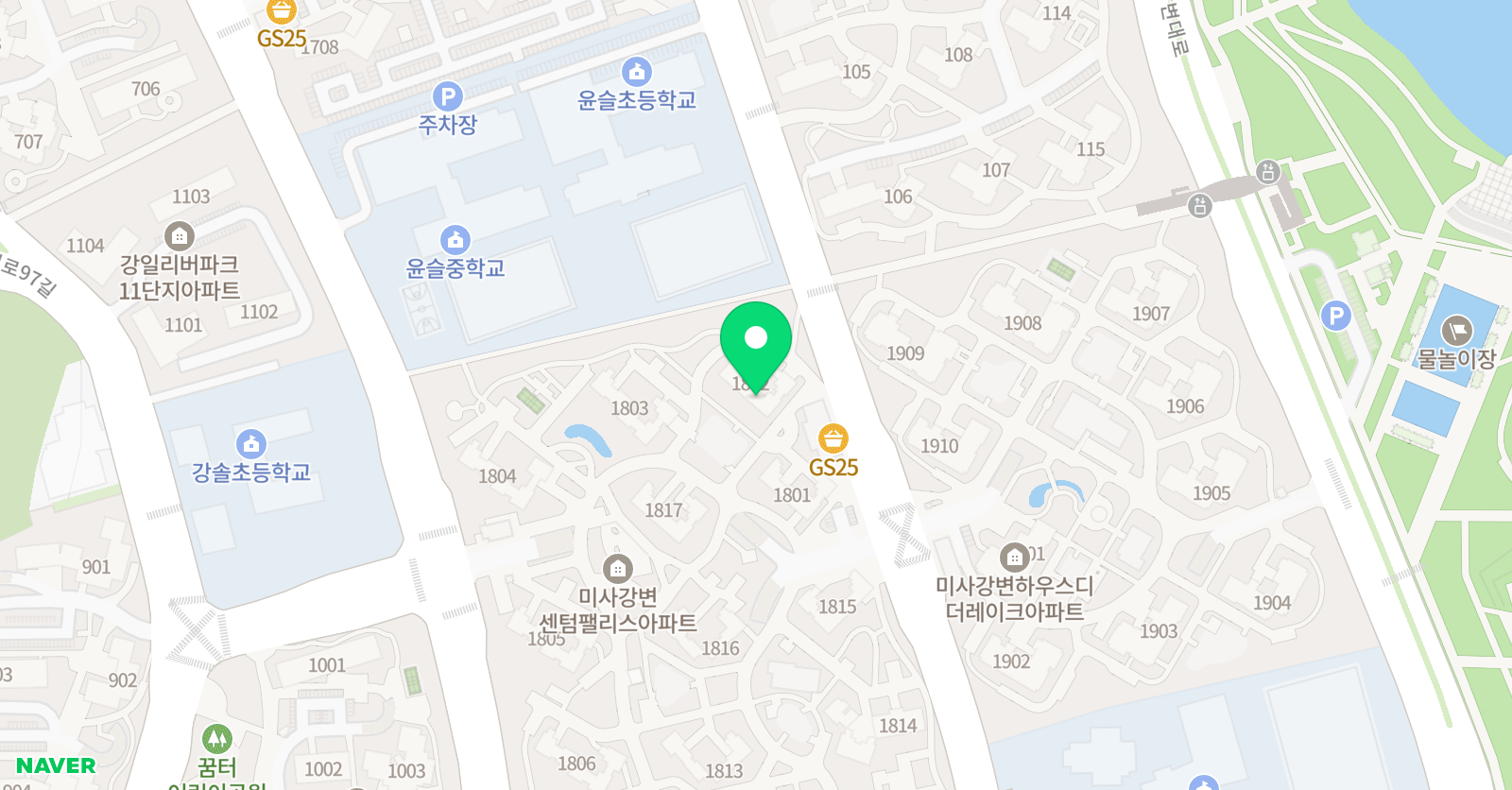 다움 수학 위치