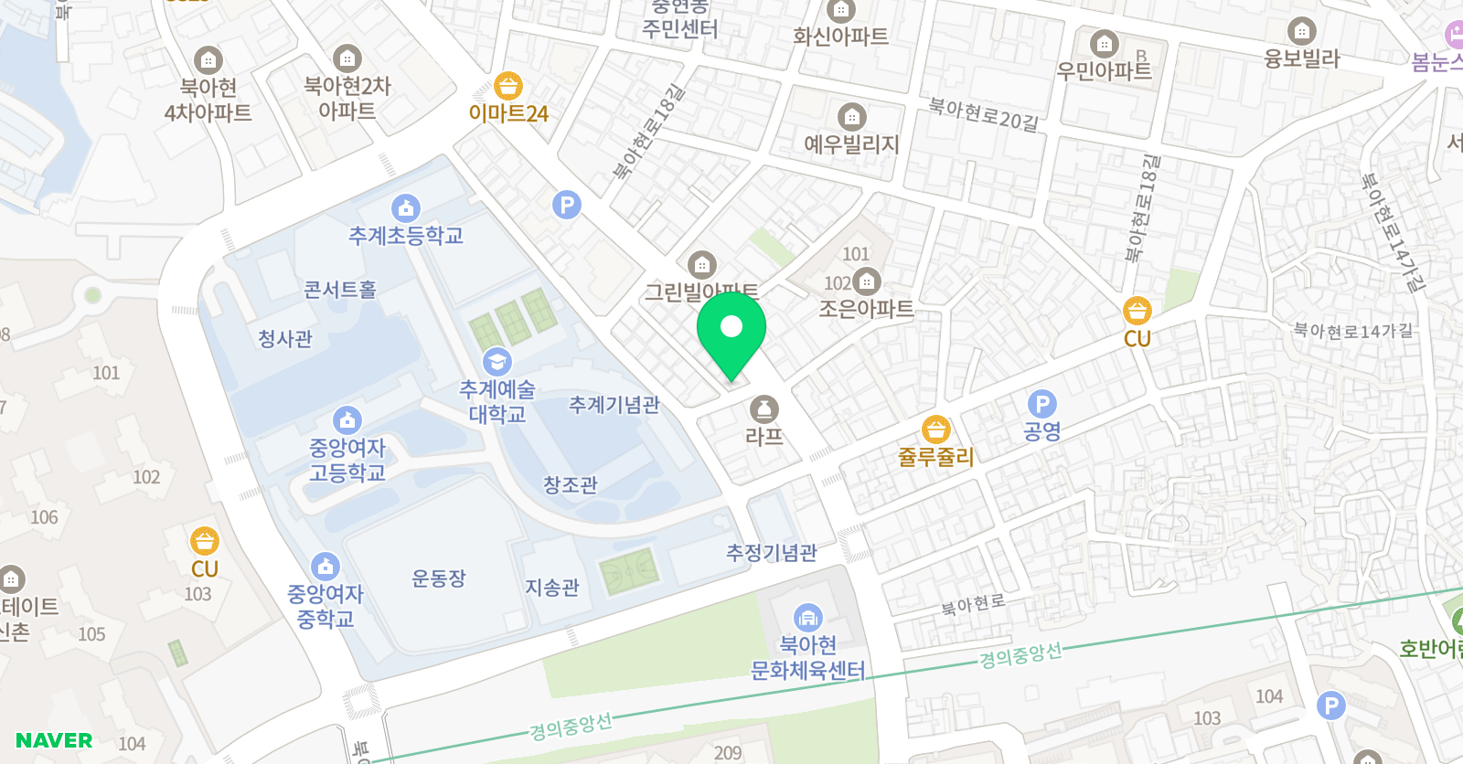 스마트해법 영어학원 북아현점 위치