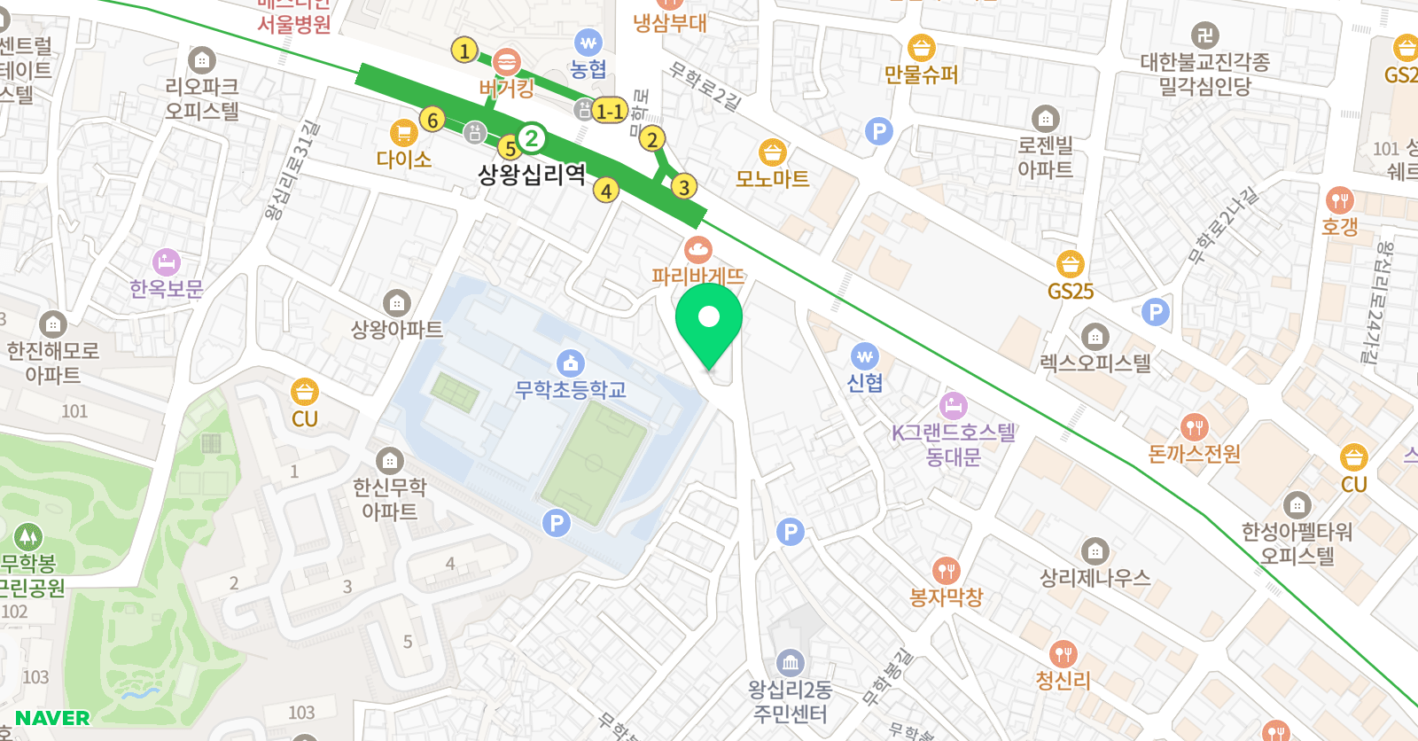 스마트해법 영어 무학교실 위치