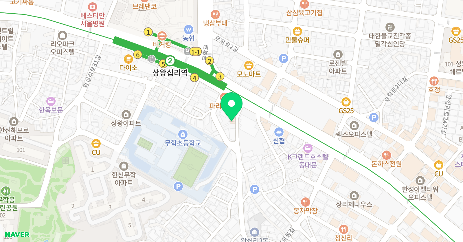 눈높이러닝센터 무학 학원 위치