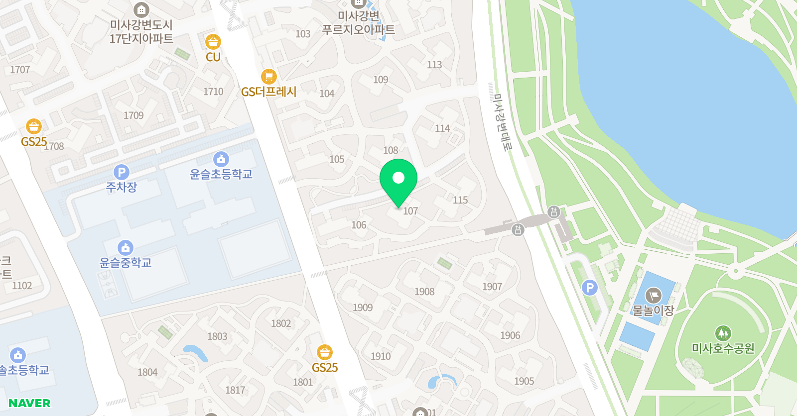 뮤엠 영어 미사30단지NEST 위치