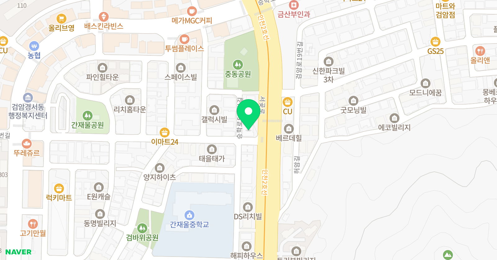 기탄사고력교실 검암1교실 위치