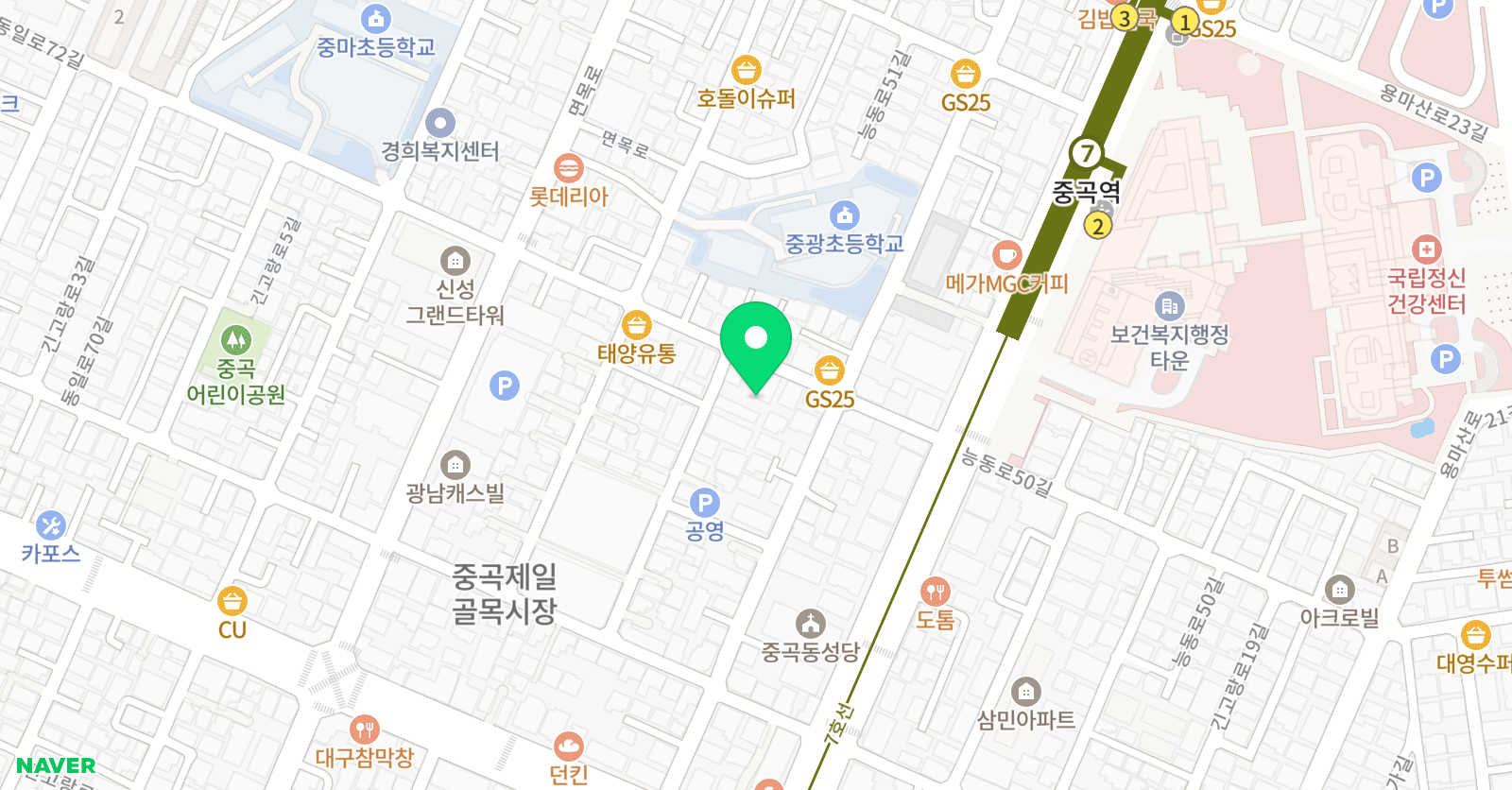 중곡예화 음악학원 위치