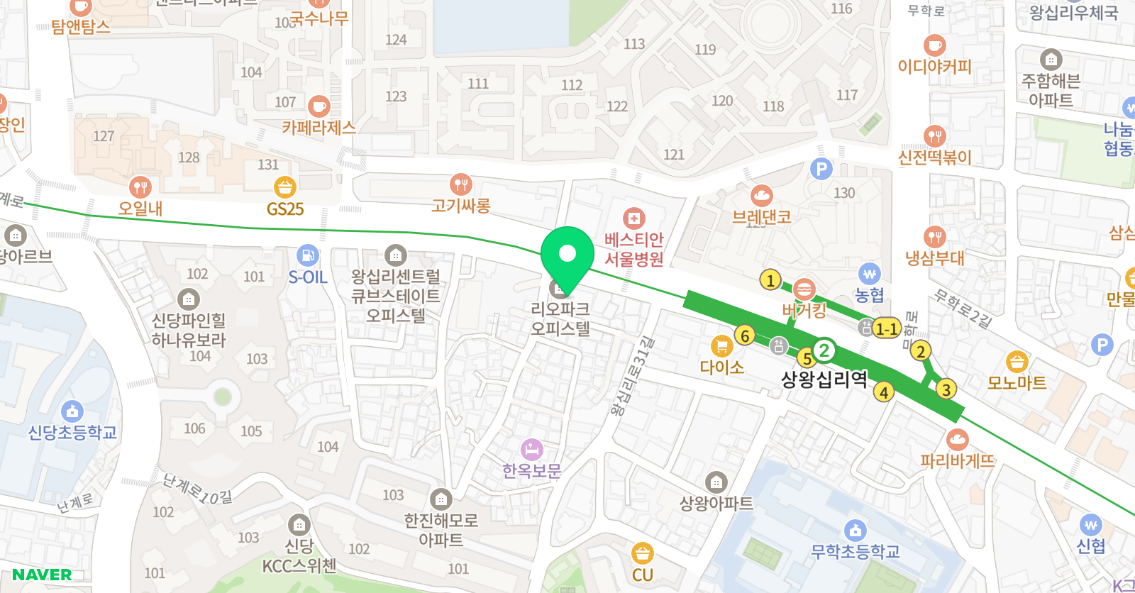 JEM 수학 왕십리관 위치