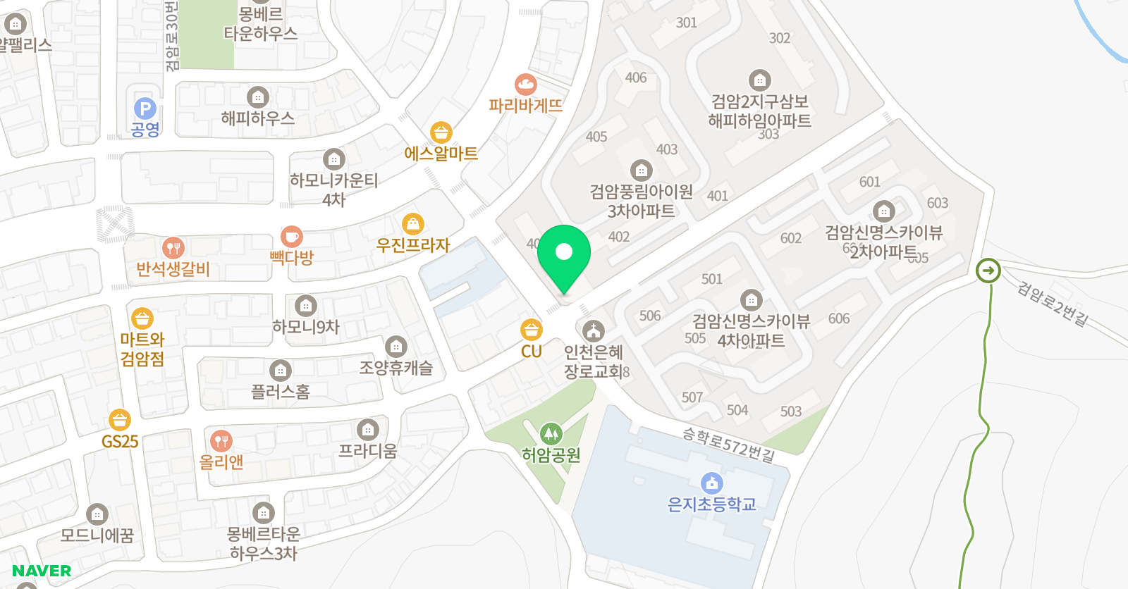 스마트해법 수학 인천검암2점 위치