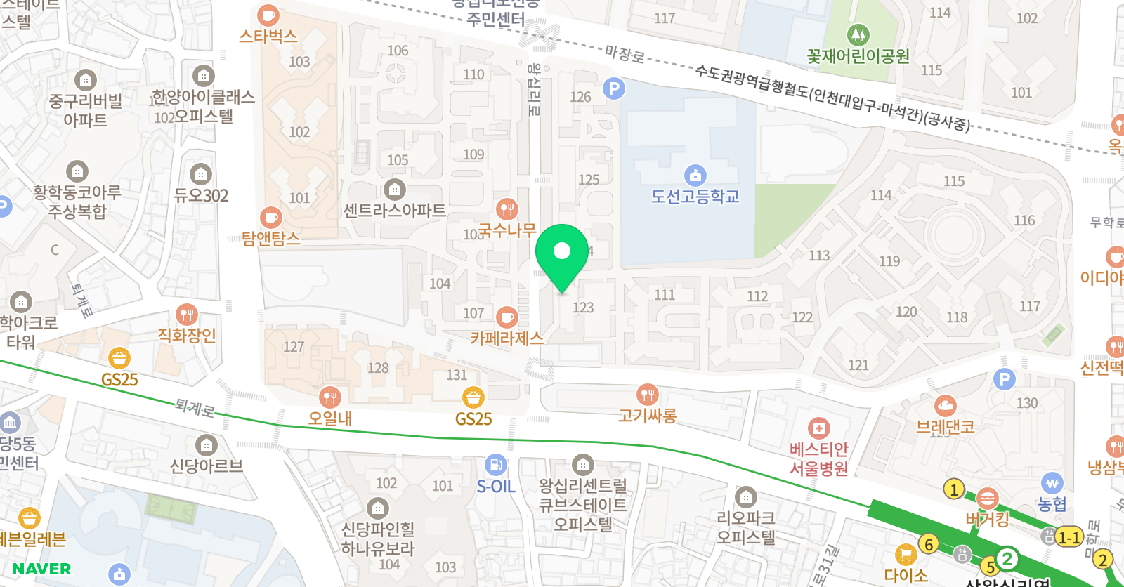 발레리나아카데미 학원 위치