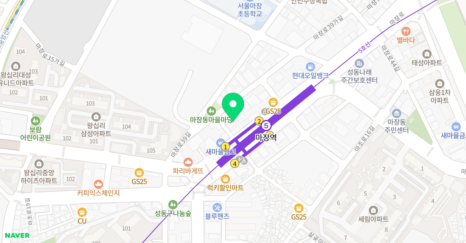 지앤비 영어전문교육 마장캠퍼스 위치