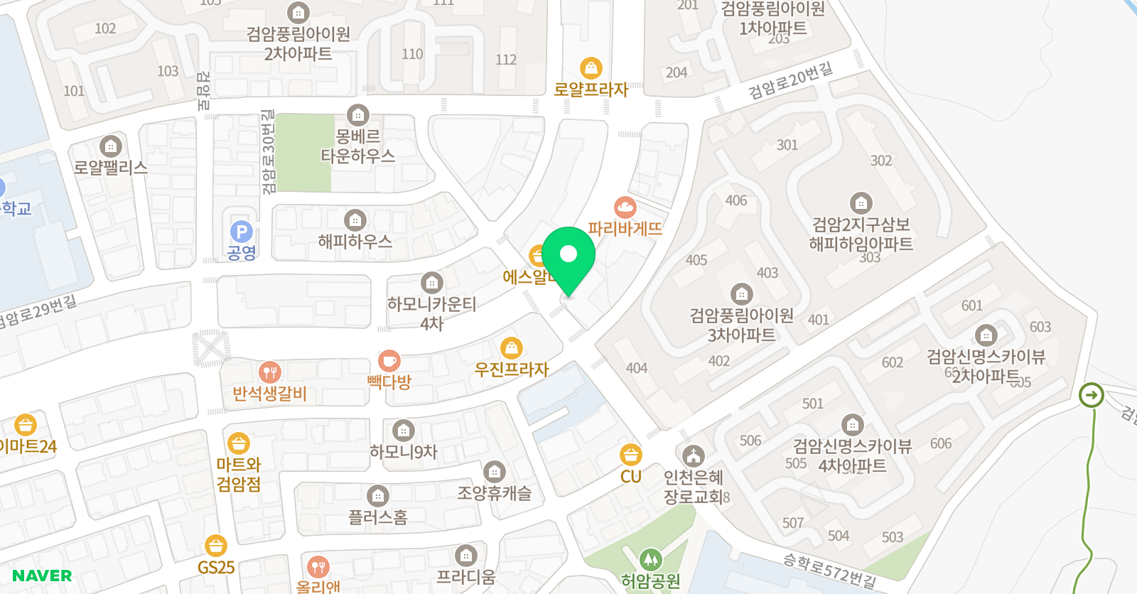 생각나무 미술학원 위치