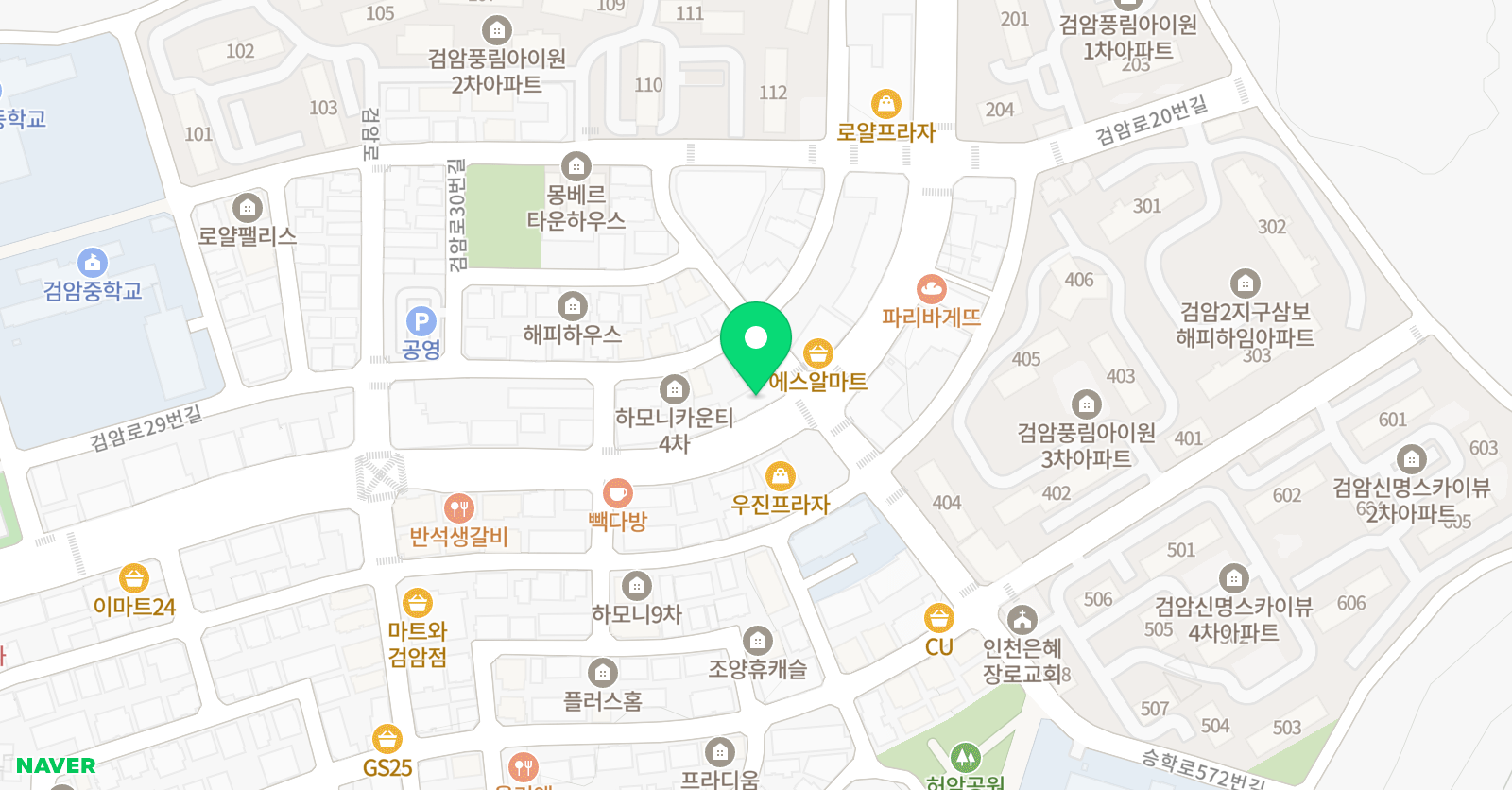 MMM 미술학원 위치