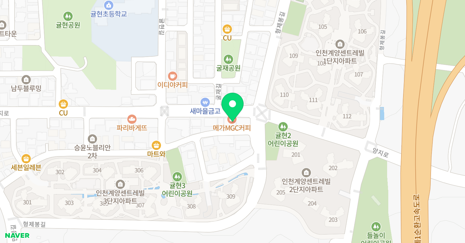 웅진씽크빅 귤현센터 위치