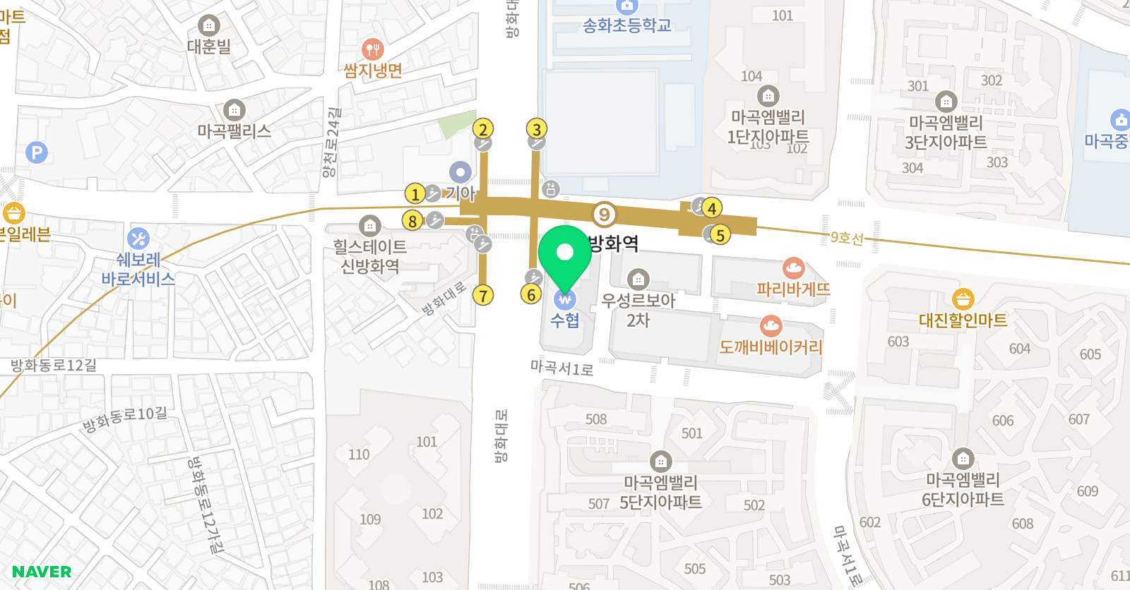 어썸 수학학원 마곡 위치