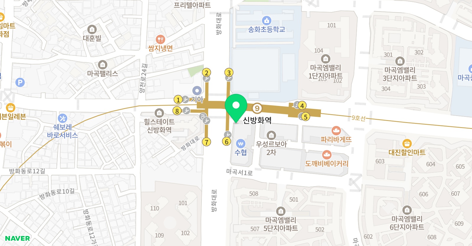 웃는아이 더설쌤 뮤지컬댄스학원 서울마곡점 위치