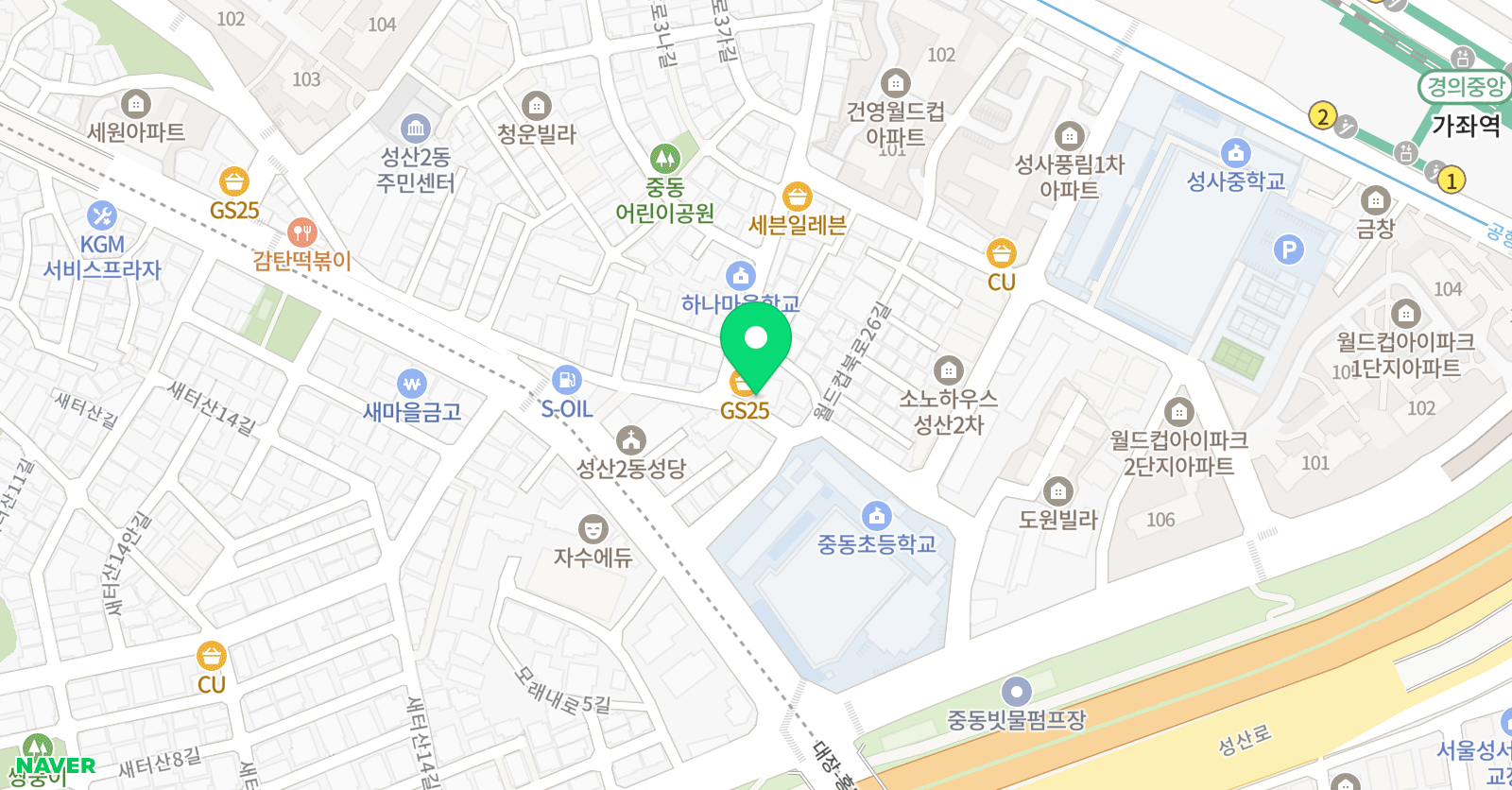 푸르넷 공부방 마포성산 공부방 위치