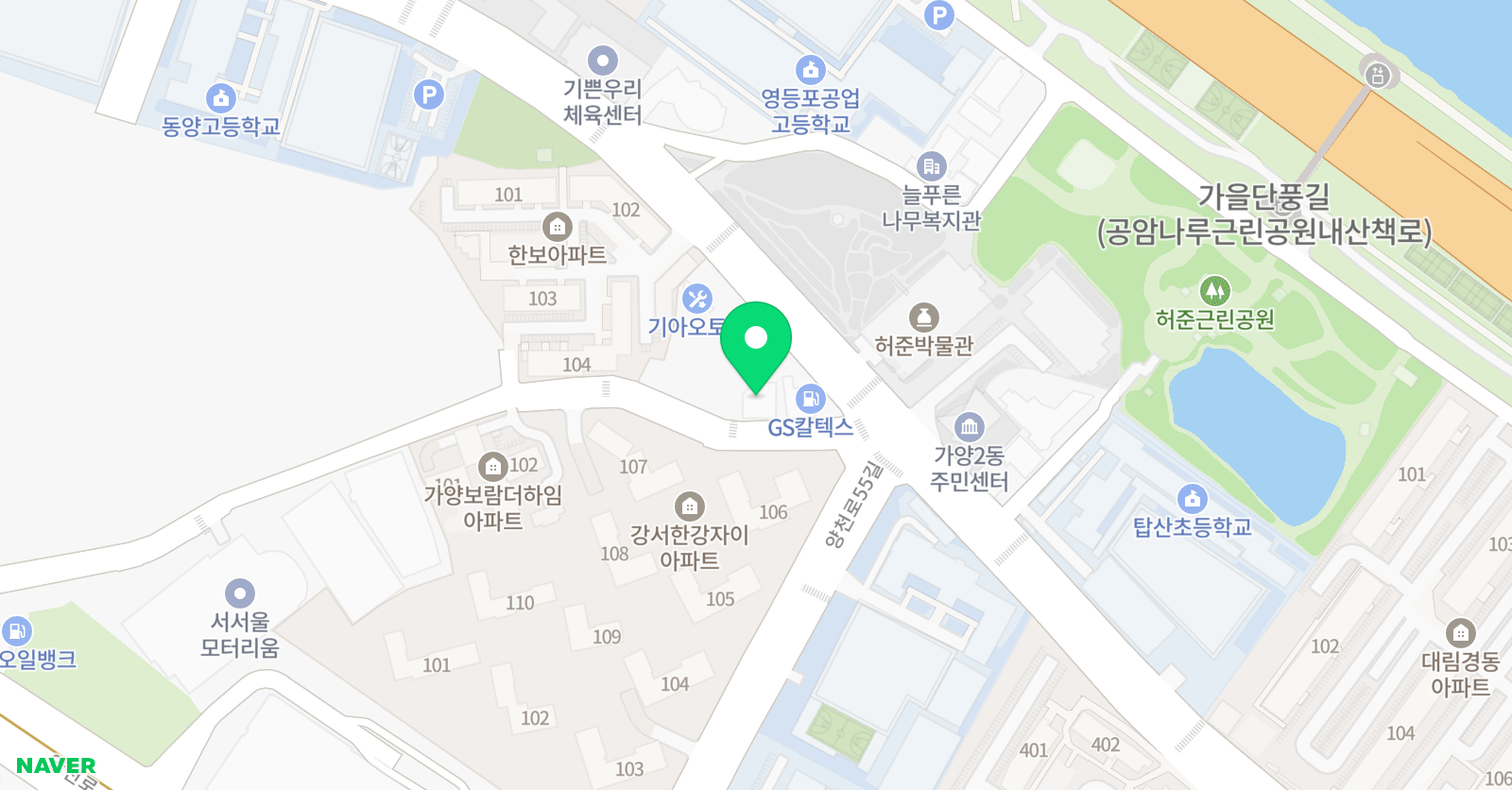 용인대석사범호 태권도 위치