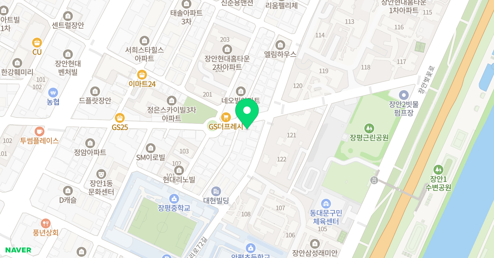 눈높이 러닝센터 장안드림학원 위치