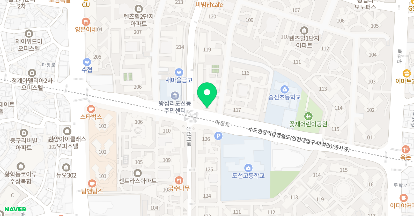 푸른솔 학원 위치