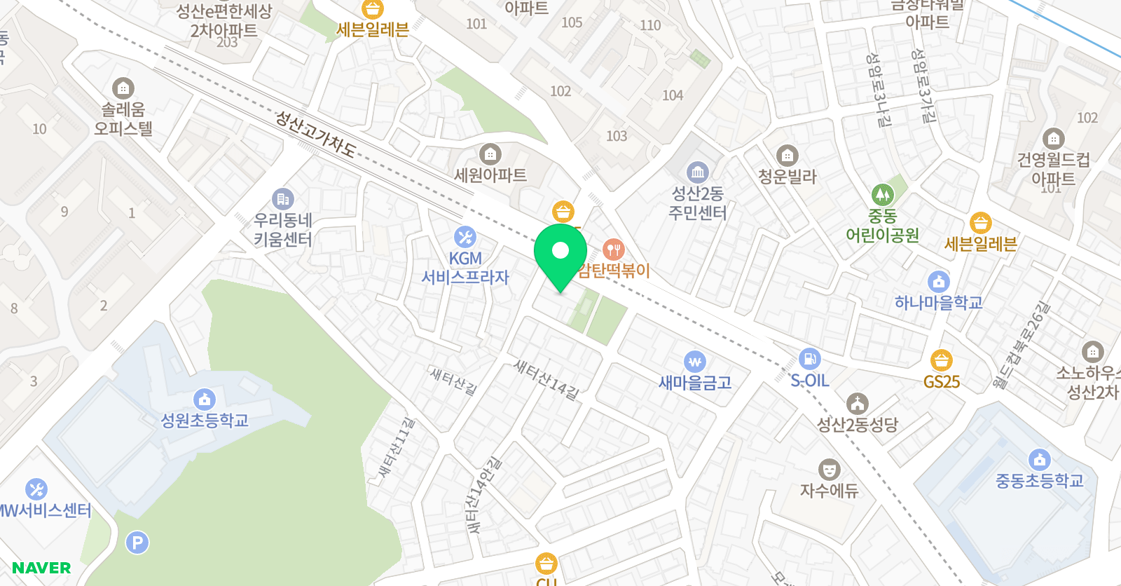 YBM잉글루 위더스학원 위치