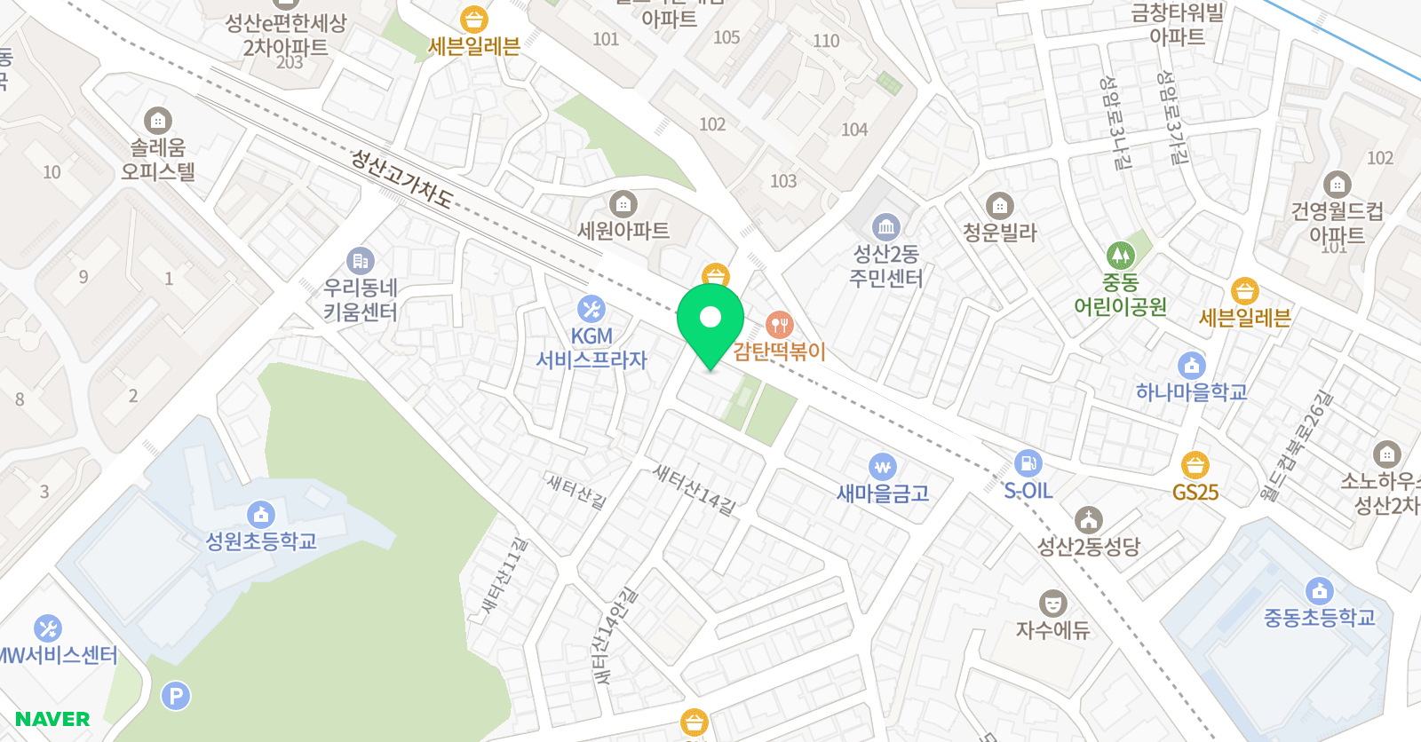 YBM잉글루 마포성산제1캠퍼스 위치