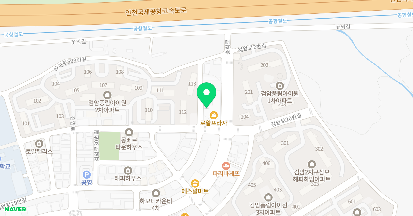 뮤엠 영어 검암풍림캠퍼스 위치