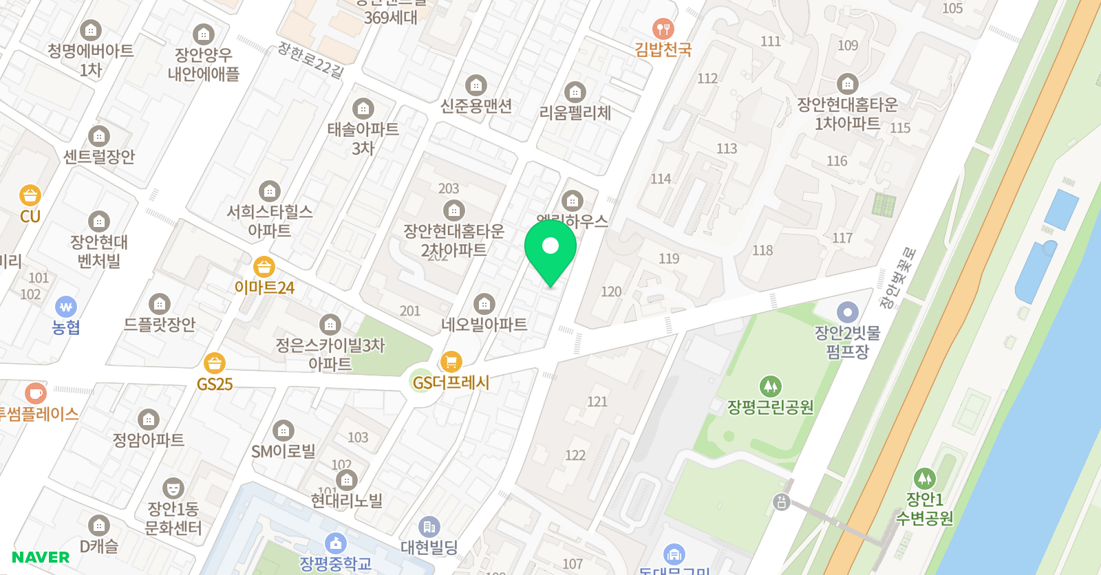 해바라기화실미술학원 위치